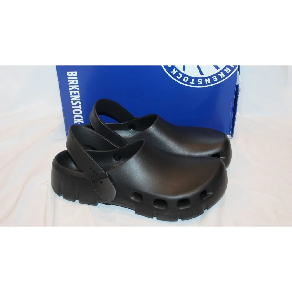 BIRKENSTOCK MEN'S BIRKI FLOW EVA CLOGS BLACK NEW EU 45 REGULAR US 12